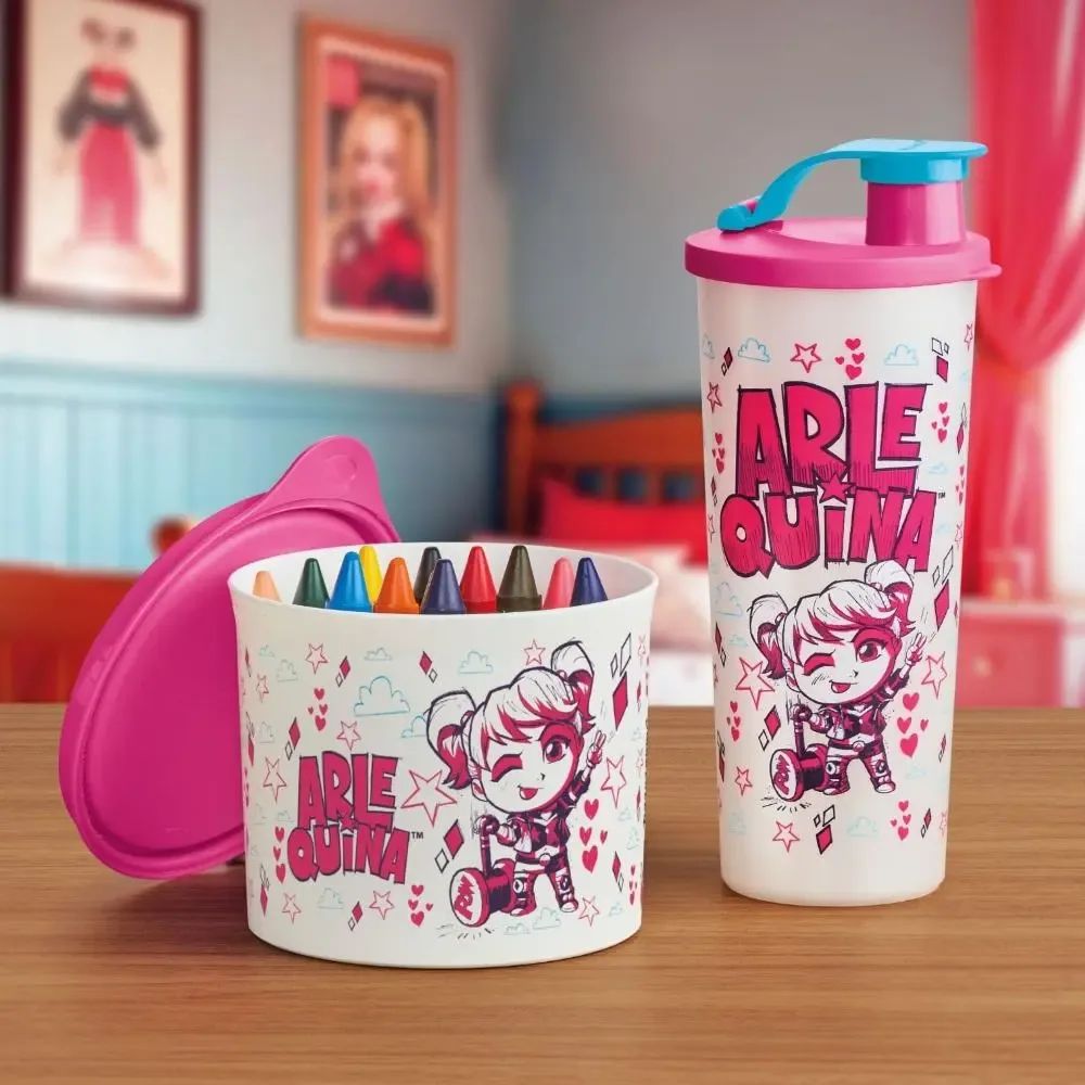 Pote Tupper Redondinha Kids 500ml Arlequina