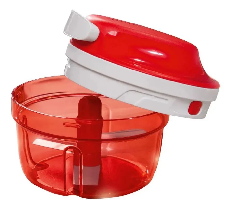 Mini Triturador Alimentos Tupperware Turbo Chef Super 300ml Vermelho